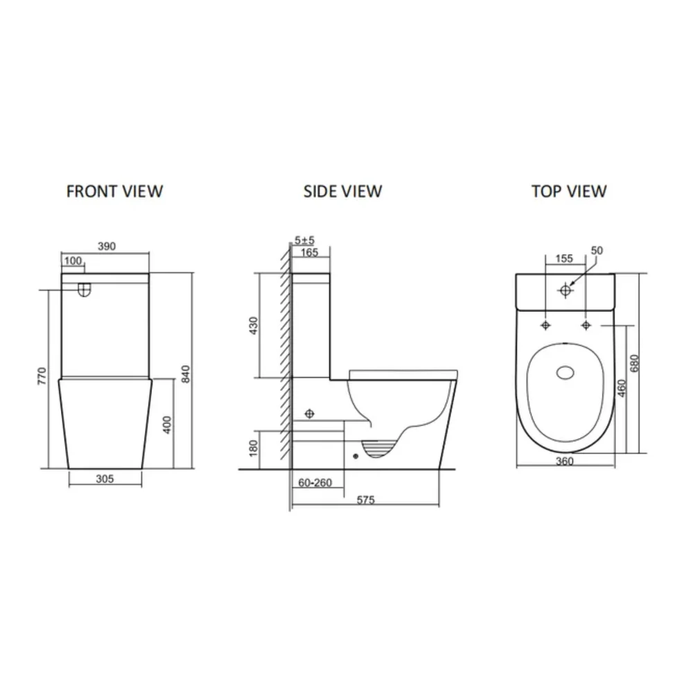 Alzano Rimless Toilet Suite - Image 2