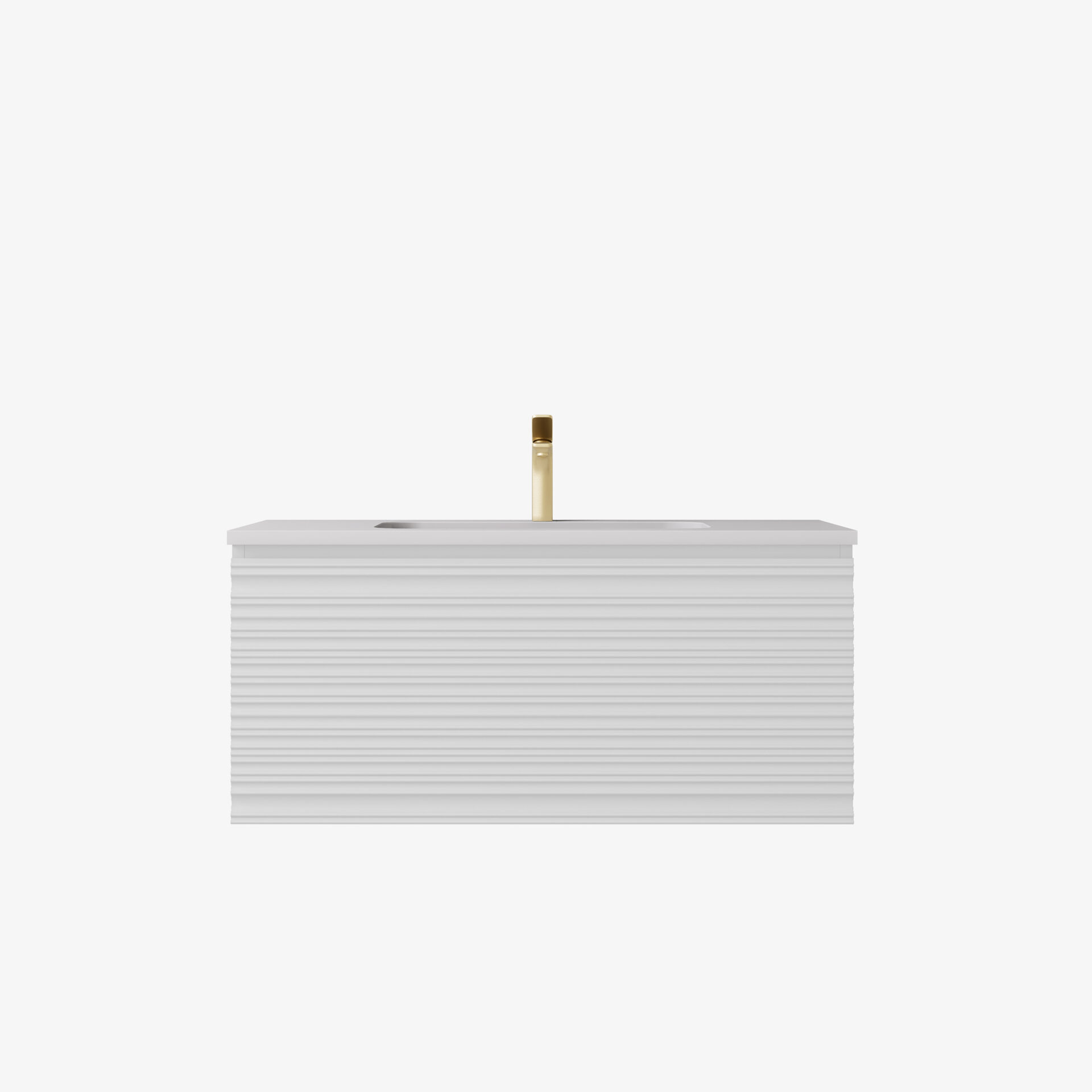 Sedona Modern Fluted Wall Hung Vanity 750mm - Image 4
