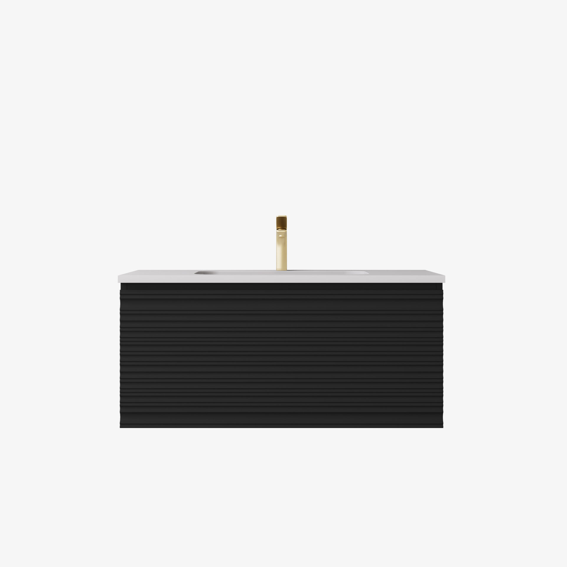 Sedona Modern Fluted Wall Hung Vanity 900mm - Image 2