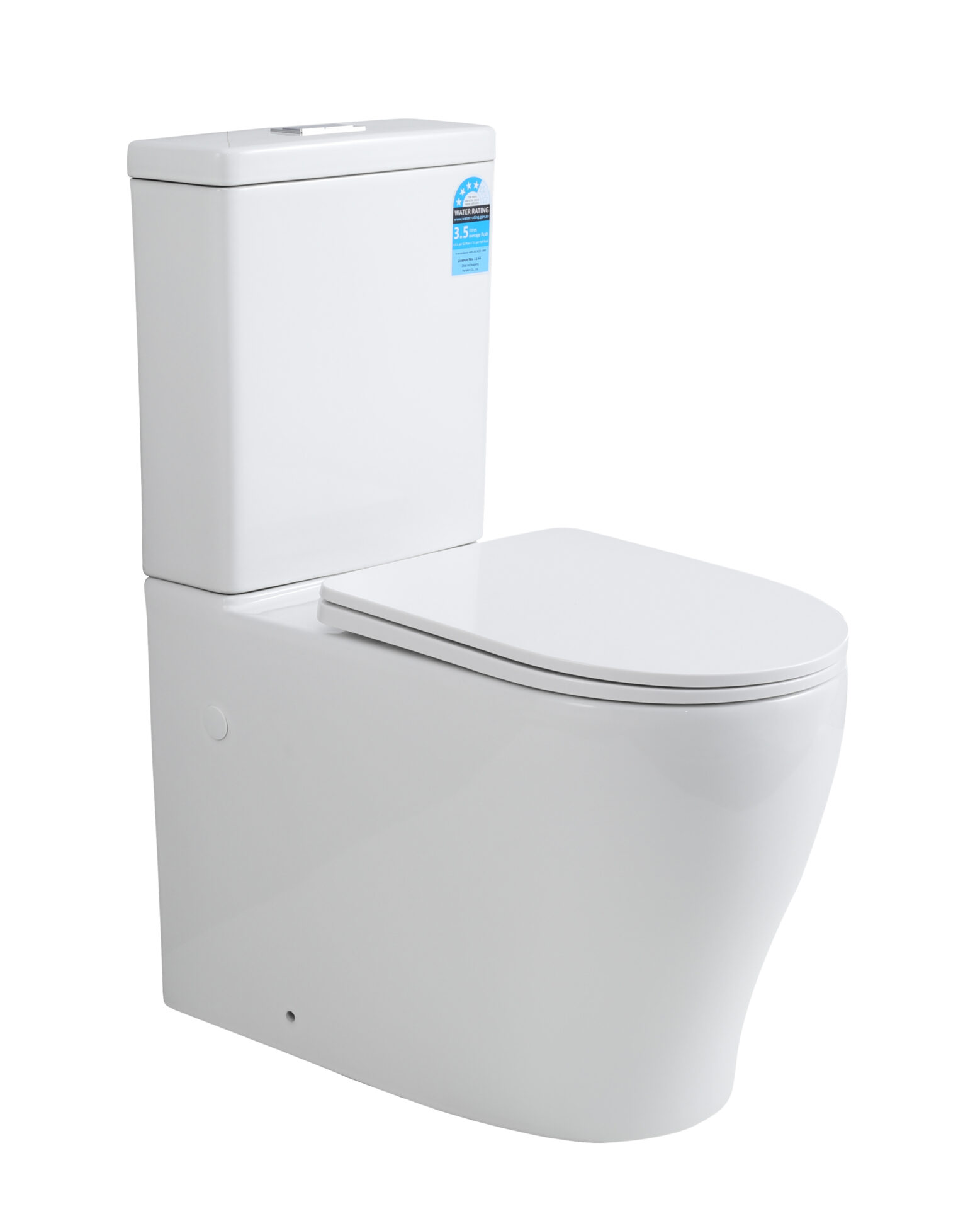 Zeus Tornado Rimless Toilet Suite - Image 6