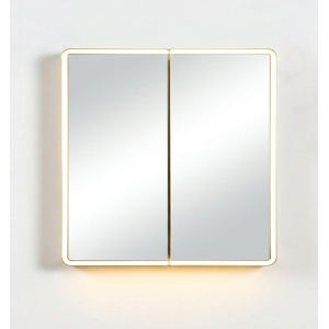 Avola PVC LED Mirror Matte White Cabinet with LED Lights 750mm