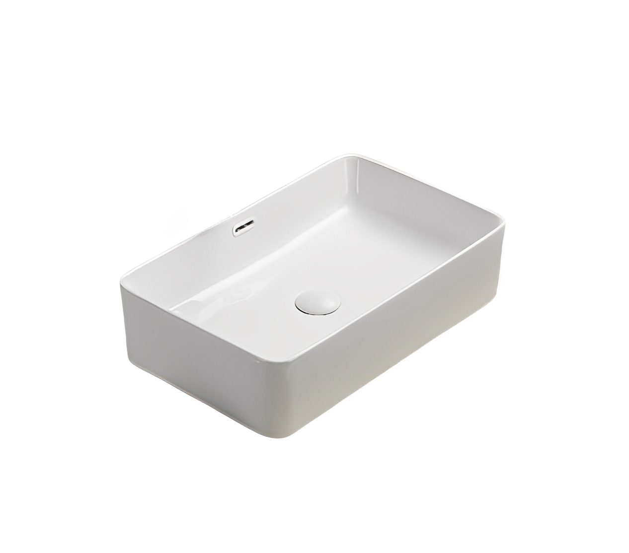 Crete Fine Ceramic Above counter Basins Gloss White 555x360