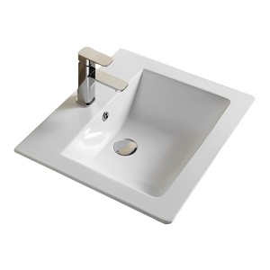 Crete Fine Ceramic Gloss white Insert basin 530x460