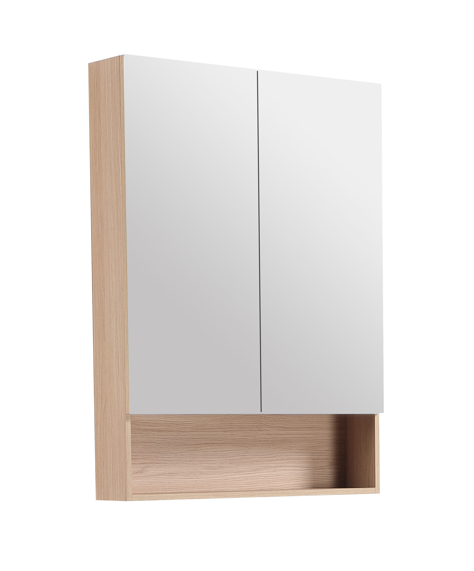 Clark Plywood Mirror Cabinet Sandy Oak 750mm - Image 2
