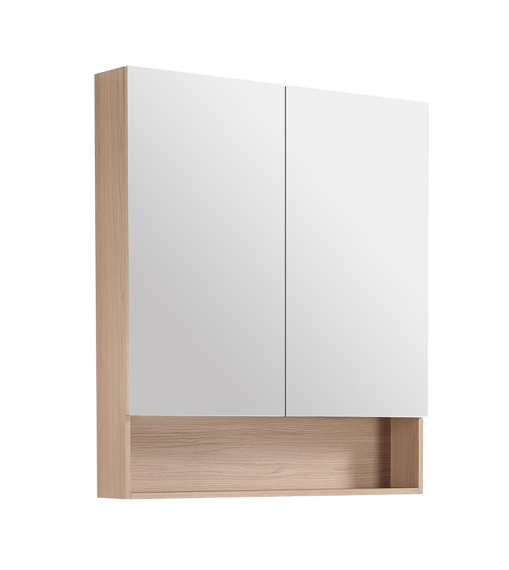 Clark Plywood Mirror Cabinet Sandy Oak 900mm - Image 2