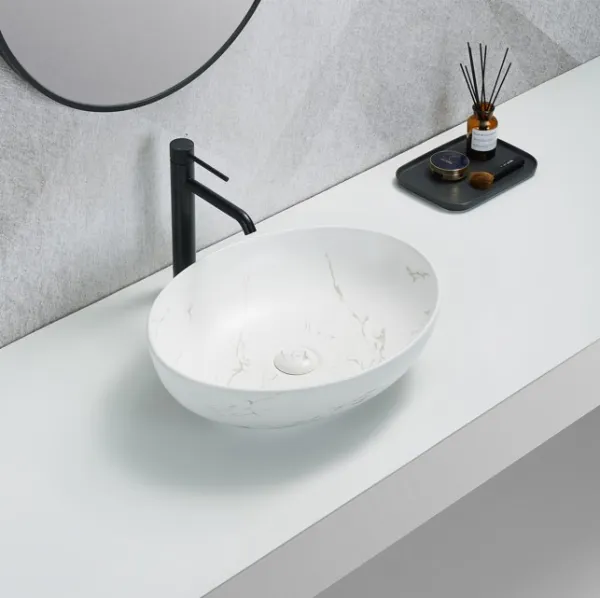 Carey Fine Ceramic Above Counter Basin Matte Carrara White 520x395 - Image 2