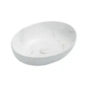 Carey Fine Ceramic Above Counter Basin Matte Carrara White 520x395