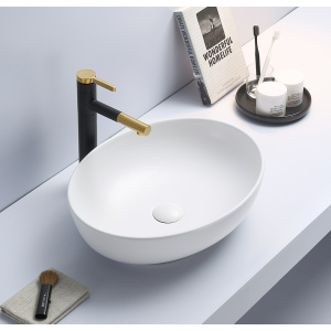 Carey Fine Ceramic Above Counter Basin Matt White 520x395