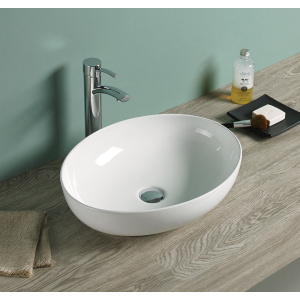 Carey Fine Ceramic Above Counter Basin Gloss White 520x395