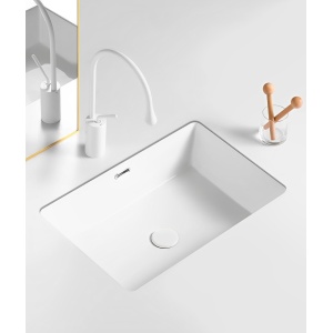 Crete Fine Ceramic Under Counter Basin Gloss White 545x380