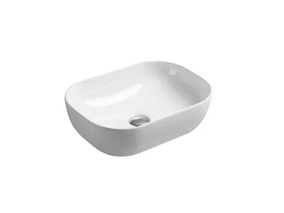 Ellips Fine Ceramic Above counter Basins Gloss white LK-ELA490
