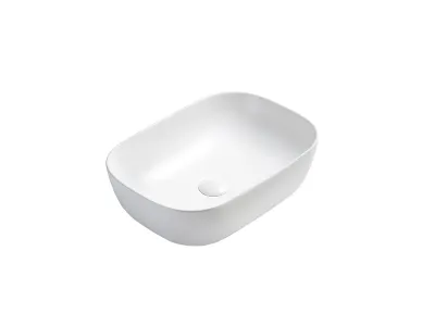 Ellips Fine Ceramic Above counter Basins Matte White 490x350