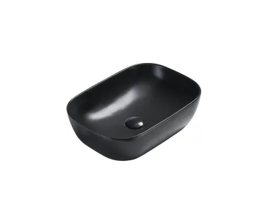 Ellips Fine Ceramic Above counter Basins Matte Black 460x320