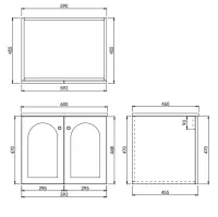 Chester Federation Wall Hung Vanity 600mm - Image 10