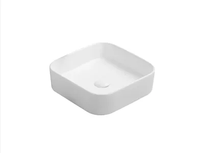 Kliff Fine Ceramic Above Counter Basin Gloss White 370x370