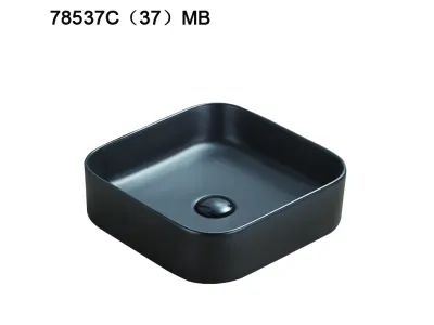 Kliff Fine Ceramic Above Counter Basin Matte Black 370x370