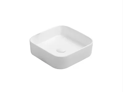 Kliff Fine Ceramic Above Counter Basin Matte White 370x370