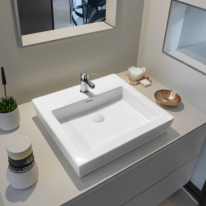 Kliff Fine Ceramic Insert Basin Gloss White 500x460