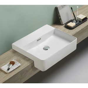 Kliff Fine Ceramic Gloss white Semi Recess NTH 502x420