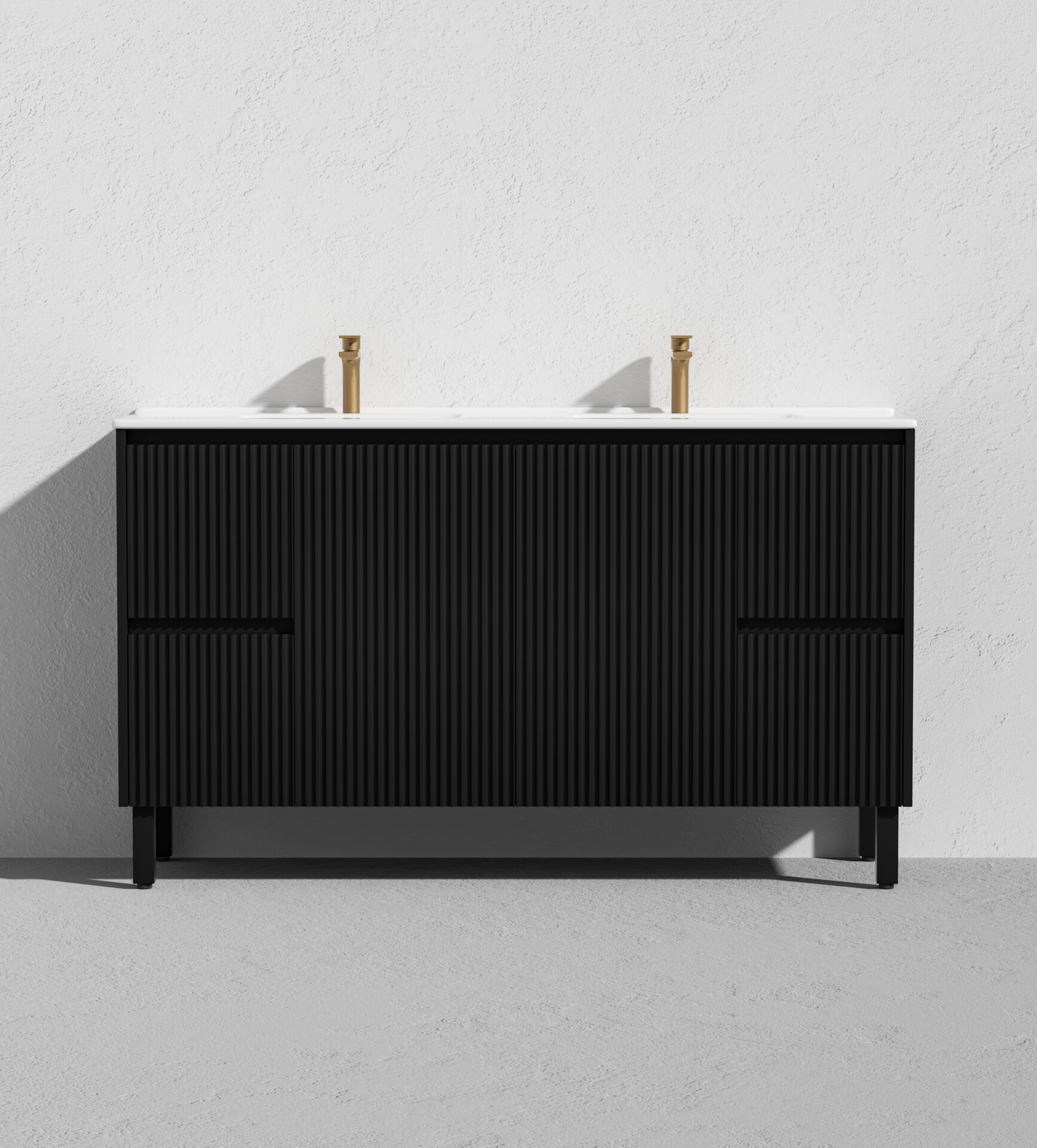 Crete Fluted Free Standing Vanity 1500mm - Image 3