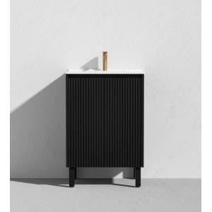 Crete Fluted Free Standing Vanity 600mm