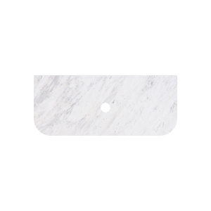 Carrara White Marble Stone Top Curve 600mm +$251.25