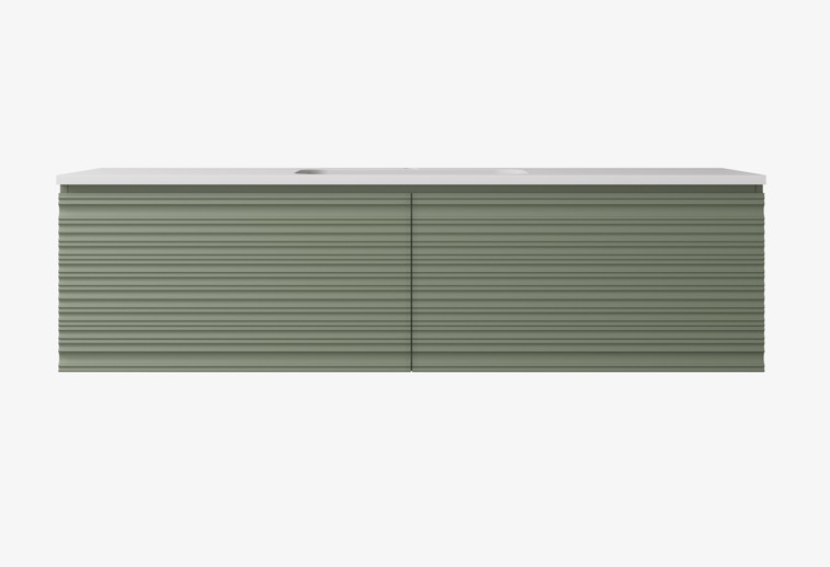 Sedona Modern Fluted Wall Hung Vanity 1500mm - Image 2
