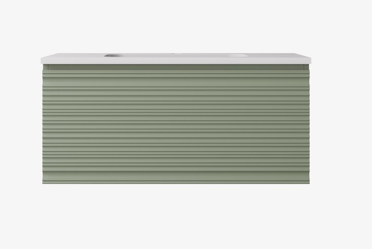 Sedona Modern Fluted Wall Hung Vanity 900mm