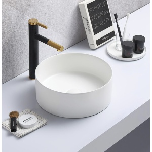 Olley Fine Ceramic Above Counter Basin Matte White 350x350