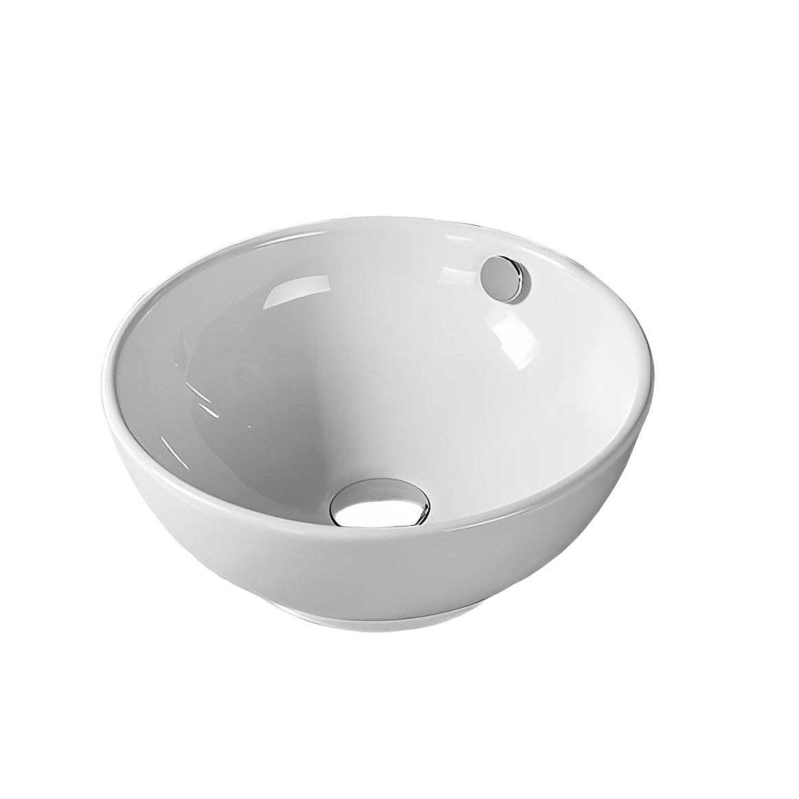Orbi Fine Ceramic Above Counter Basin Gloss White 380x380
