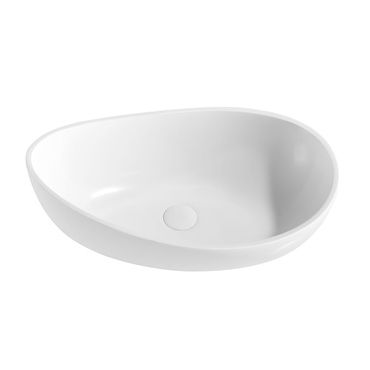 Waverton solid surface stone Above Counter Basin Gloss 600x370