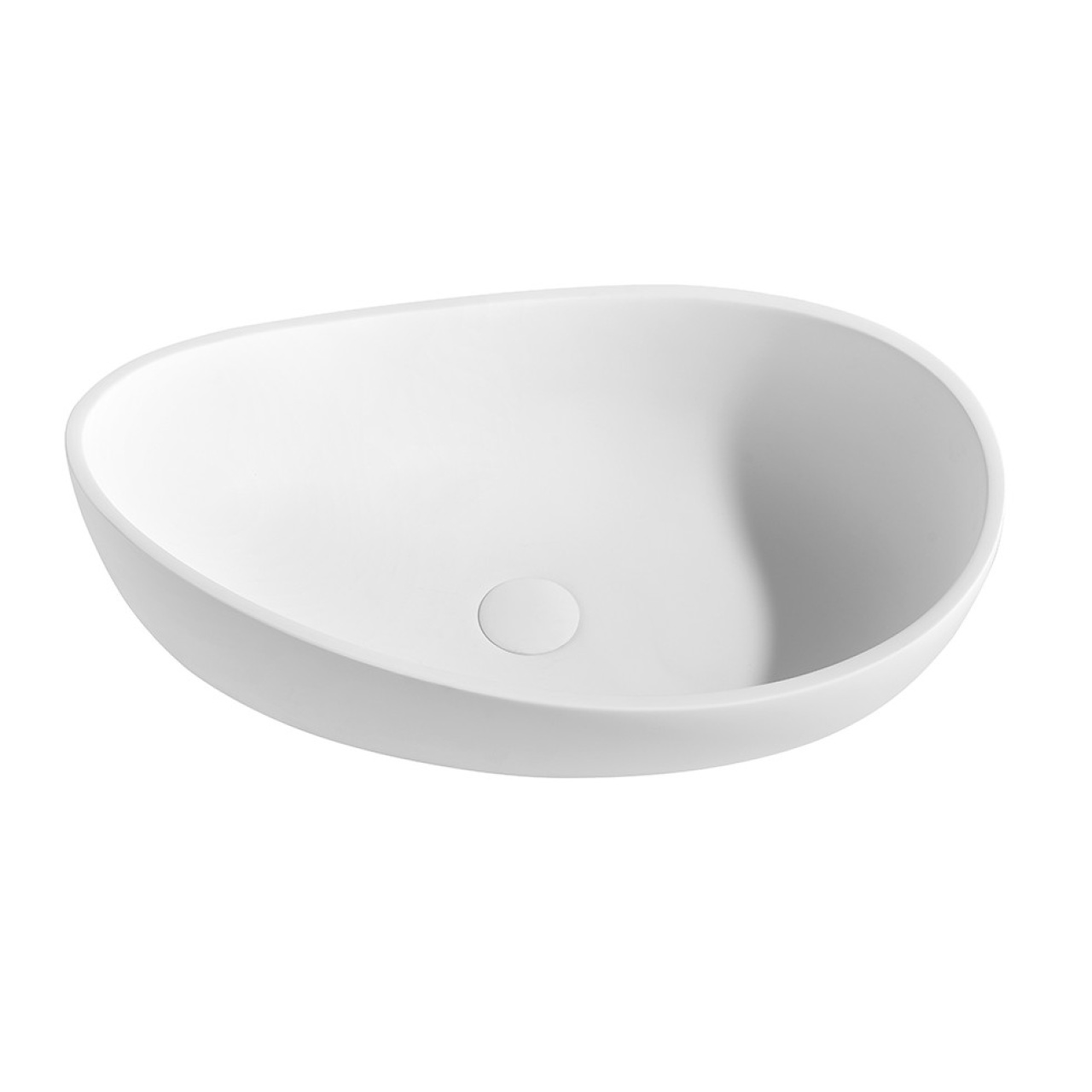 Waverton solid surface stone Above Counter Basin Matt White 600x370