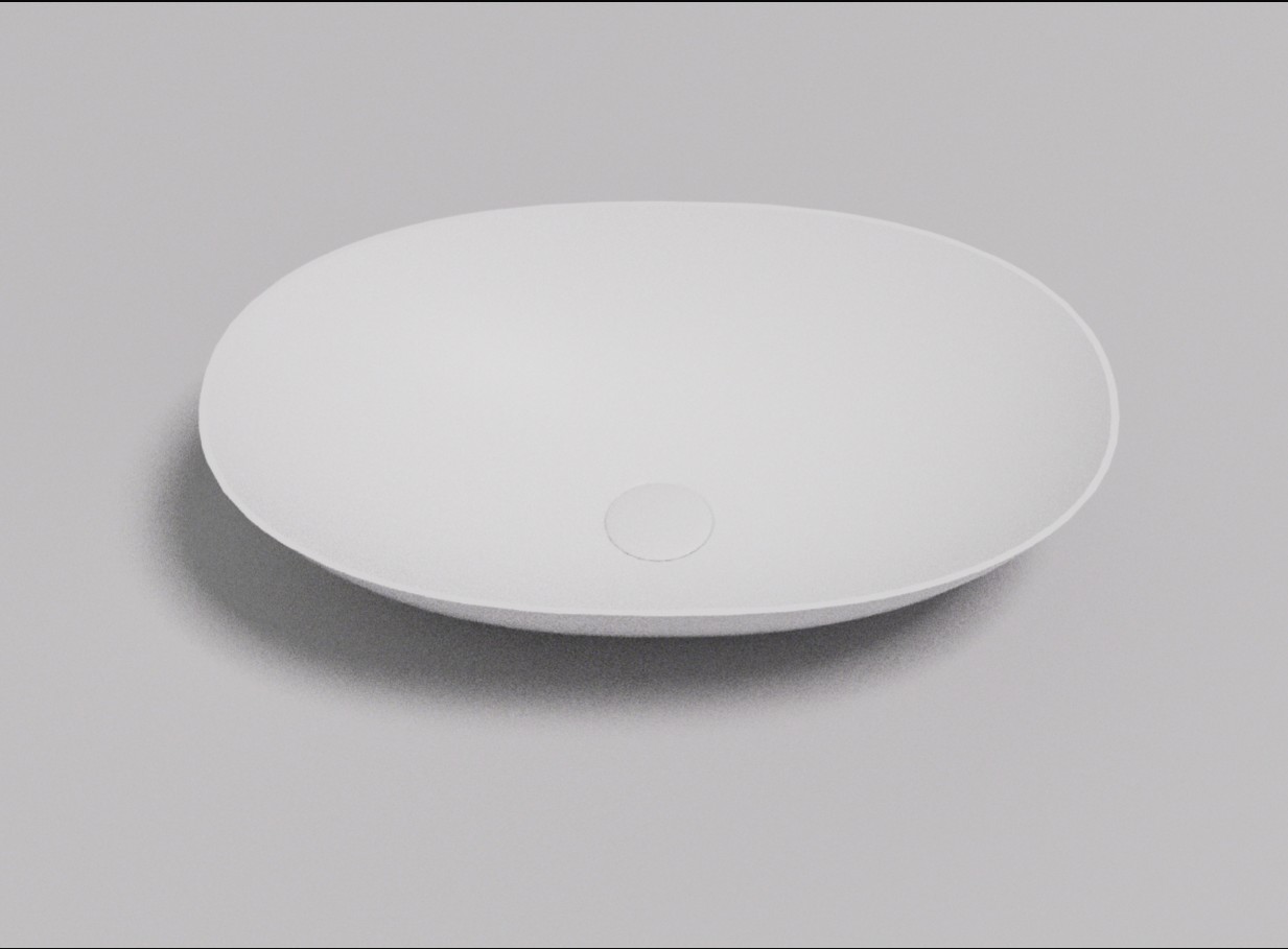 Kirra solid surface stone Above Counter Basin Matt White 580x380 - Image 3