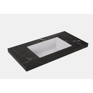 Fine Ceramic Basin Joined with Sintered Stone Calcutta Night 900mm +$465.00