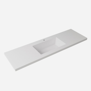 Blanco White Sintered Stone seamless joined with fine ceramic basin 1500mm +$588.75