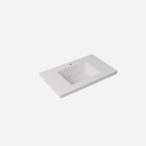 Blanco White Sintered Stone seamless joined with fine ceramic basin 750mm +$431.25