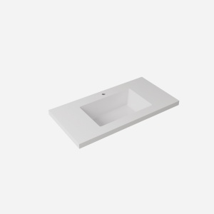 Blanco White Sintered Stone seamless joined with fine ceramic basin 900mm +$465.00