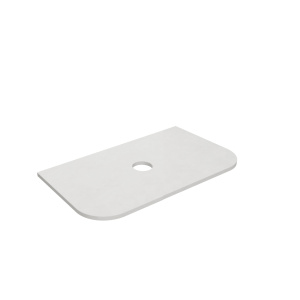 Solid Surface Plain Slab Curve Matte White 750mm +$348.00