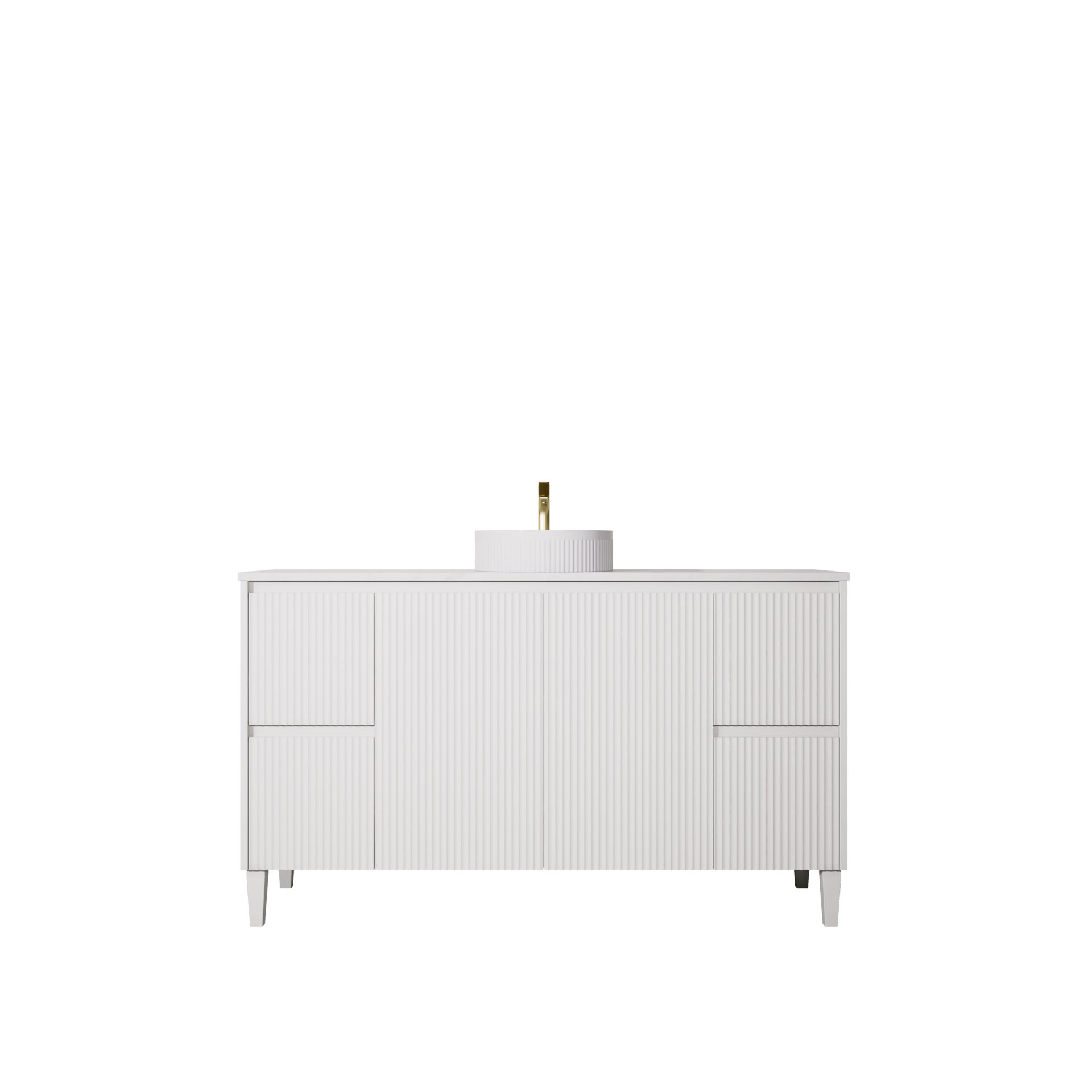Crete Fluted Free Standing Vanity 1500mm