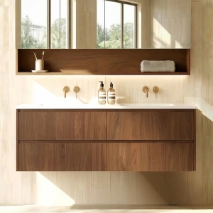 Gladstone Modern Wall Hung Plywood Cabinet 1500mm