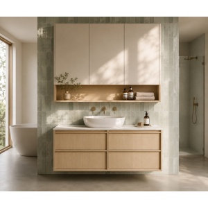 Ridgewood Modern Wall Hung Plywood Cabinet 1200mm
