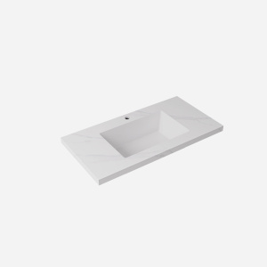 Carrara sintered stone seamless joined with fine ceramic basin 900mm +$465.00