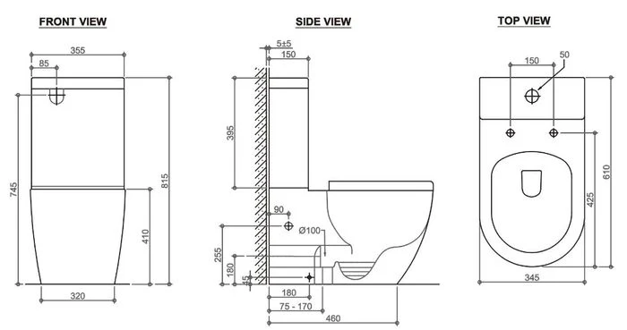 Deluso Rimless Toilet Suite - Image 2