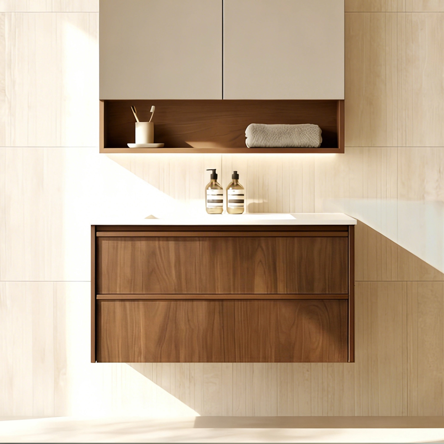 Ridgewood Modern Wall Hung Plywood Cabinet 900mm - Image 4
