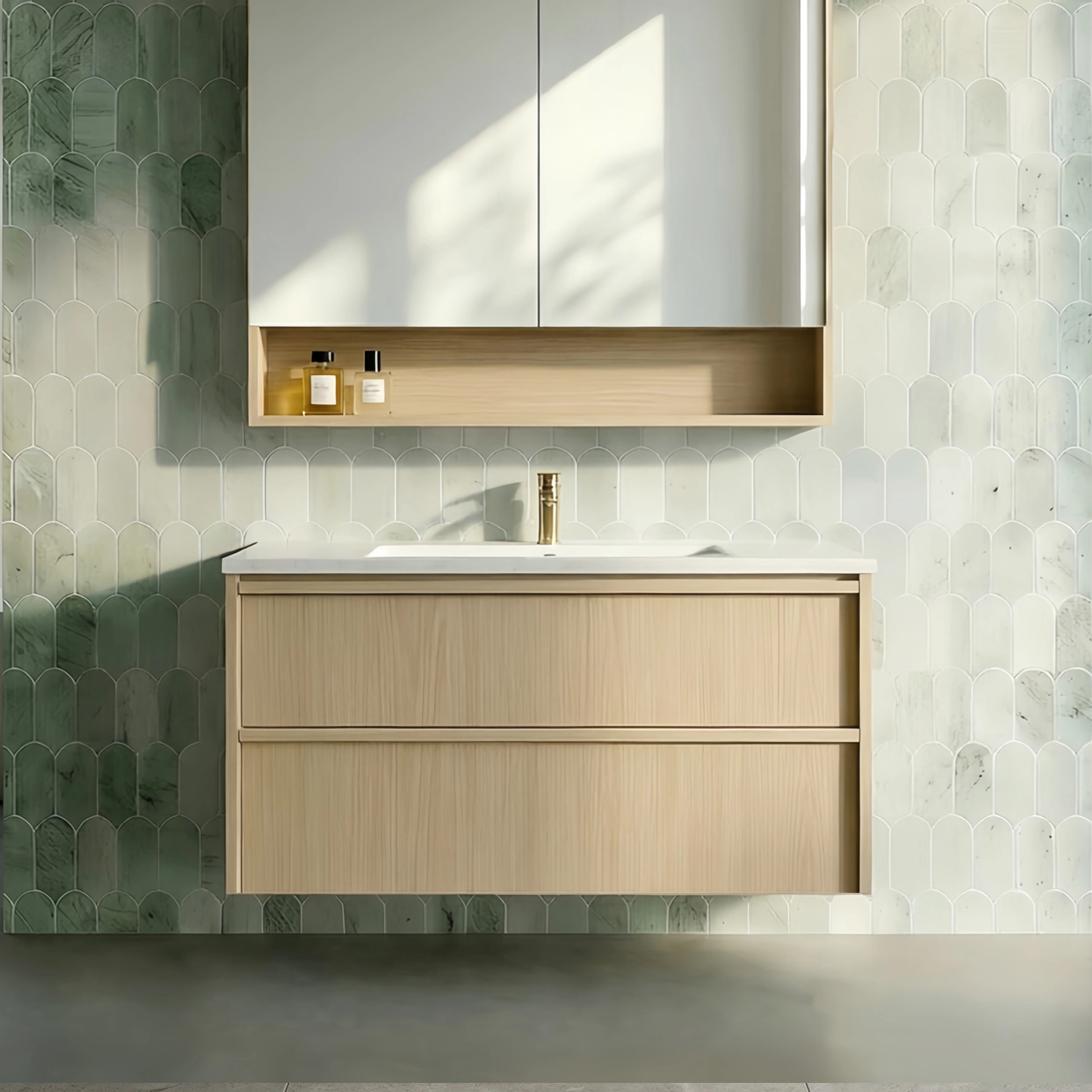 Ridgewood Modern Wall Hung Plywood Cabinet 900mm - Image 2