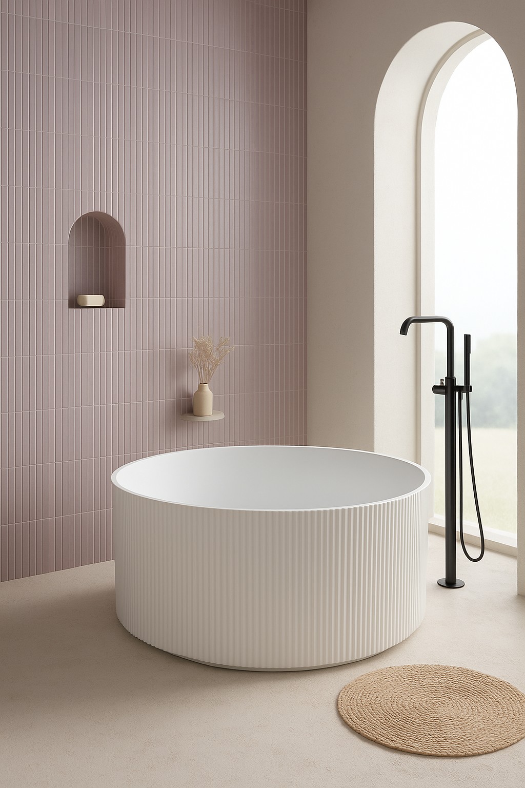CETO Como round Groove bathtub