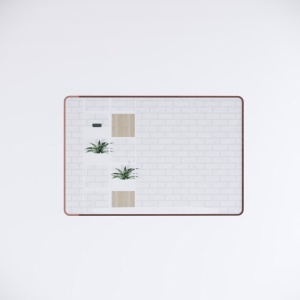 1200*800mm Brushed Copper Framed Rectangle Plain Mirror