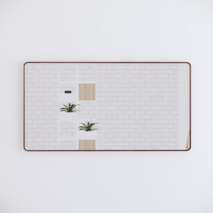 1500*800mm Brushed Copper Framed Rectangle Plain Mirror