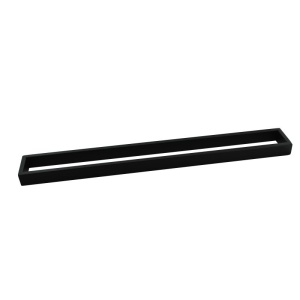 Cavallo Matte Black Square Single Towel Rail 800mm