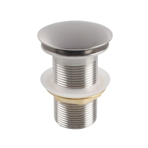 Brushed Nickel Pop Up Waste No Overflow